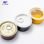 Two Piece Tuna Tin Cans Sardine Round Tin Containers With Lids