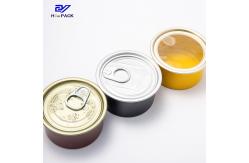 China Two Piece Tuna Tin Cans Sardine Round Tin Containers With Lids supplier