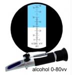 80 VOL 175ml 20C Hand Held Refractometer , Refractometer To Measure Alcohol Content for sale