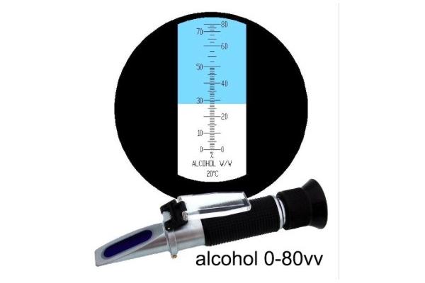 80 VOL 175ml 20C Hand Held Refractometer , Refractometer To Measure Alcohol Content