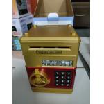15x15x20cm Password Lock Piggy Bank ABS material golden blue color for sale