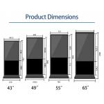 55 Inch Double Sided Kiosk Dual Screen Digital Signage 500cd/m2