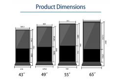 China 55 Inch Double Sided Kiosk Dual Screen Digital Signage 500cd/m2 supplier