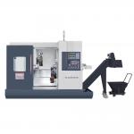 High Precision Horizontal Dual Spindle Dual Turret Lathe 0-4000rpm Spindle Speed for sale