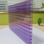 Lightweight Impact-Resistant Purple Polycarbonate Hollow Sheet For Roofing Glazing Needs for sale