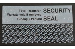 China White 65um 1mil Gloss Full Transfer Tamper Evident Security Labels For VOID supplier