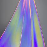 Iridescent Rainbow Reflective Fabric Material Spandex Reflector Elastic Stretch Polyester
