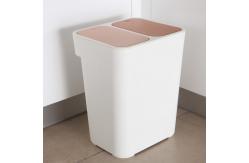 China Office Kitchen Rectangular Garbage Can With Lid Top Press Cover supplier