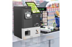 China 10.1 inch Dual Screen Self Check Out Kiosk Cash Coin Handling Machine supplier