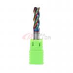 High Efficiency U Shape 3 Flutes Aluminium End Mill DLC Coating Big Capacity for sale