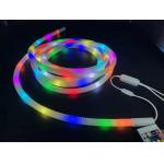 360 Degree SMD 2835 LED Fabric Strips 240D/M RGBIC Running Color 12V 24V IP65 White Round RGB Neon Lights for sale