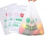 Grocery Food Poly Plastic Vest Carrier Bags 11x17x21 In For Takeaways for sale