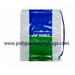 Thickness 0.07mm White PE Drawstring One Shoulder Backpack Drawstring Plastic Bags