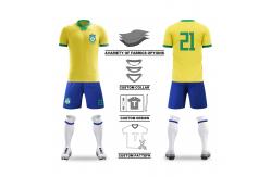 China Fade Resistance Custom Team Uniform Breathable Quick Dry Blank Football Jerseys supplier
