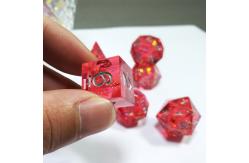 China Phantom red resin & foil gold Resin Boarding Dice Set Dragon and Dungeon supplier