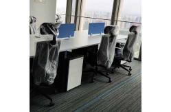 China Open Staff Table MDF Office Workstation Furniture For 4 Person supplier