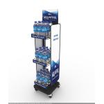 3 Layers Beverage Display Stand Metal Beer Display Rack Liquid Bottle Soft Energy Drink for sale