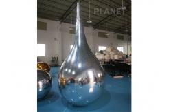 China Reflective Inflatable Mirror Ball Water Drop Shaped Customized Size supplier