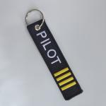 PILOT Aviator Keychain Gift Letter Double Sided Embroidered Metal Keychain Accessory for sale