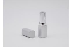 China Cosmetic Matte Silver Square Empty Lip Balm Containers supplier