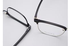 China Portable Rectangle Metal Browline Glasses Framework Unisex 3534 supplier