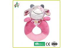 China ASTM L8.5cm Baby Plush Rattle For Hand Grab And Shake supplier