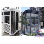 Prefab Tempered Glass Security Guard House Flexible Layout Shed for sale