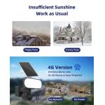 3MP Battery Security Camera With 1000LM Light 6W Solar Panel Camera