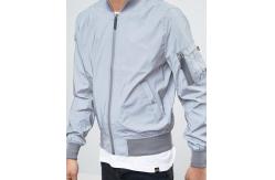 China Fashion Blank Ma1 Flight 3M Reflective Bomber Jacket Slim Fit For Autumn supplier