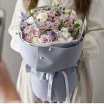 Waterproof Korean-style Embossed Paper for Kafin Paper Flower Art Packaging 58*58cm Plastic Round Bouquet for sale
