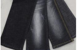 China Sanforizing Crosshatch Denim Fabric Slub Full Stretch 160cm 10.3 Once Black supplier