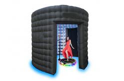 China White Photo Booth Enclosure Led Inflatable Photo Booth With Built In Blower supplier