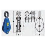 1 - 5 Sheave Shipboard Reeve Block 11000 kg For Lashing Towing Farming for sale