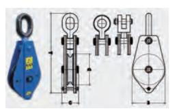 China 1 - 5 Sheave Shipboard Reeve Block 11000 kg For Lashing Towing Farming supplier