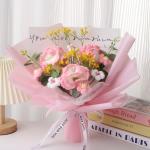 Handmade Wool Knitted Bouquet in Multiple Colors for Mom's Birthday Gift for sale
