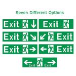Wall Surface Mounted Indoor Led Emergency Exit Sign Ni-Cad Battery Operation