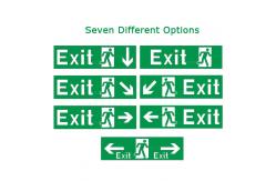 China Wall Surface Mounted Indoor Led Emergency Exit Sign Ni-Cad Battery Operation supplier