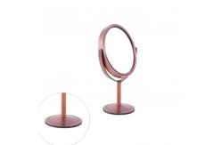 China Adjustable Silver Rotating Tabletop Makeup Vanity Mirror with 1X/2X Magnification supplier