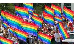 China 3X5 RAINBOW Double Sided FT POLYESTER FLAG GAY PRIDE supplier