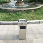 Commercial Trash Can Hotel Lobby Vertical Rust Steel with Ashtray Trash Hotel Lobby Corridor Flame Retardant Paper Baskets for sale