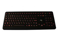 China Industrial  illuminated  backlight medicalkeybord  with  optical trackball supplier