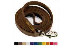 China Water Resistant Heavy Duty Leather Dog Leads Handmade Full Grain 14 Inches Long supplier