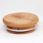 Reusable Bamboo Cup Lids Wooden Mug Lid Wide Mouth 70mm for sale