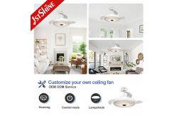 China 230V Dc Motor Retractable Ceiling Fan Light Acrylic Lamp shade supplier
