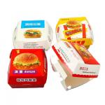 Custom Order Accepted Recyclable Kraft Paper Fast Food Takeaway Box for Hamburger Packaging for sale
