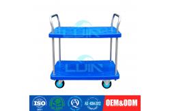China Two Layer Light Duty Moving Platform Hand Pulled Trolley with 4 Wheels supplier