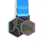 Virtual Running Medal With Patterned Color Spraying / Virtual Challenges With Medals for sale