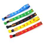 Concert Promotion Events Fabric Woven Cloth Wristbands with Various Designs and OEM Acceptable