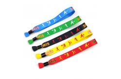 China Concert Promotion Events Fabric Woven Cloth Wristbands with Various Designs and OEM Acceptable supplier