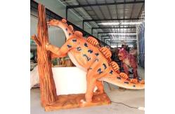 China Orange Animatronic Dinosaur Model Waterproof Weatherproof For Amusement Park supplier